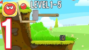 Red Ball 4 - Gameplay walkthrough Part 1 - Level 1 - 5 (ios andriod)