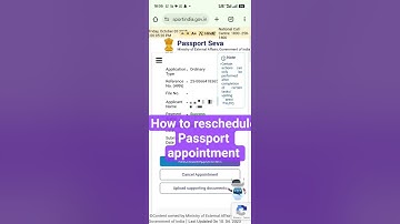 How to Reschedule  Passport appointment 2025 | Passport ka Reschedule Kaise Kare