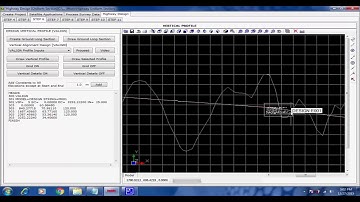 Road Highway Design Tutorial Video Vertical Alignment Design by Profile Input with Automatic Wizard