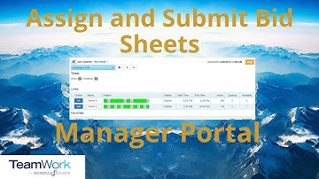 TeamWork 5 Manager Tutorial: How to Assign and Submit Bid Sheets for Timestamp Bid Ranking Criteria
