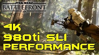 BATTLEFRONT Multiplayer 980TI SLI 4K FPS Performance (Max Settings Gameplay)