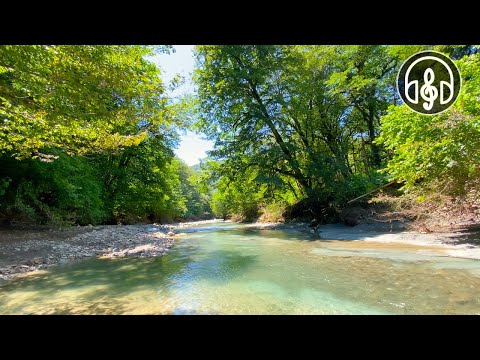 A very beautiful and soothing mountain turquoise river. Sounds of nature 12 hours.