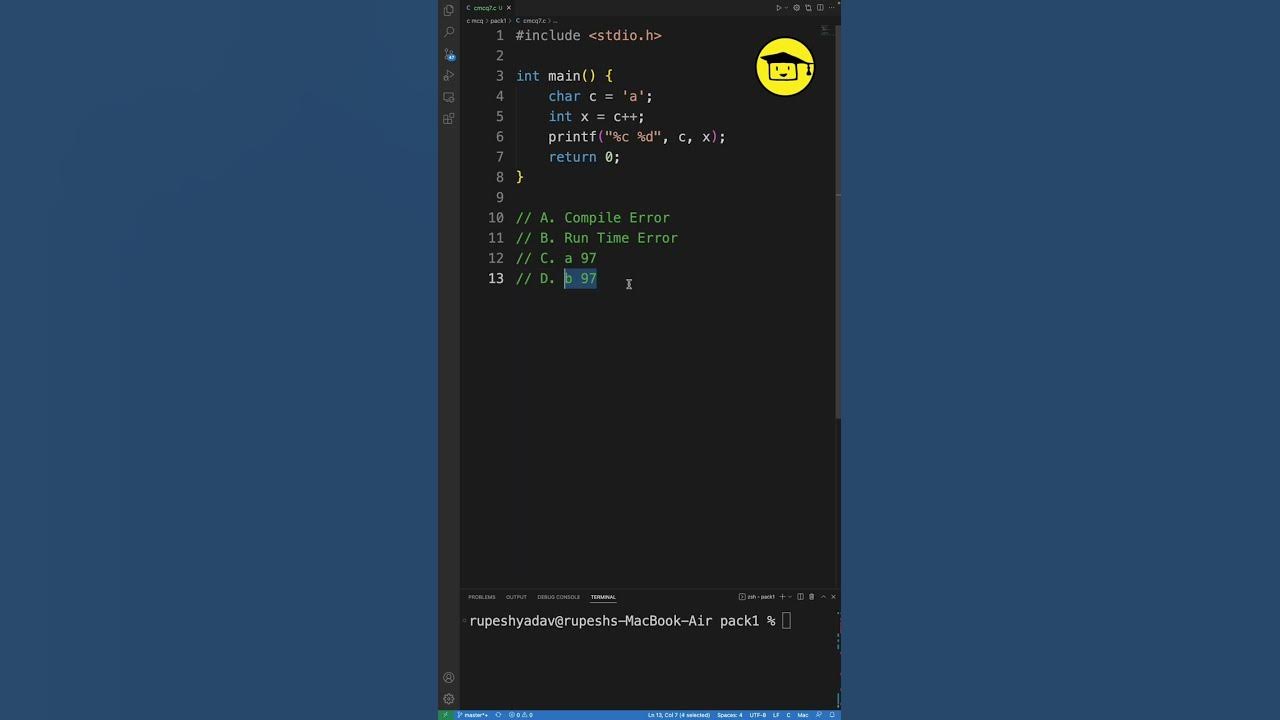 C programming mcq 7 youtube