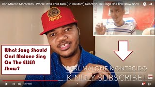 Carl Malone Montecido - When I Was Your Man (Bruno Mars) Reaction. He Sings On Ellen Show Soon.