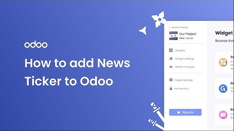 How to add a News Ticker to Odoo