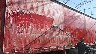 It took 3 hours to wash this giant 😱 | Embalmed in THICK MUD! #truckwash by Truck Wash With Me 9,748 views 6 months ago 21 minutes