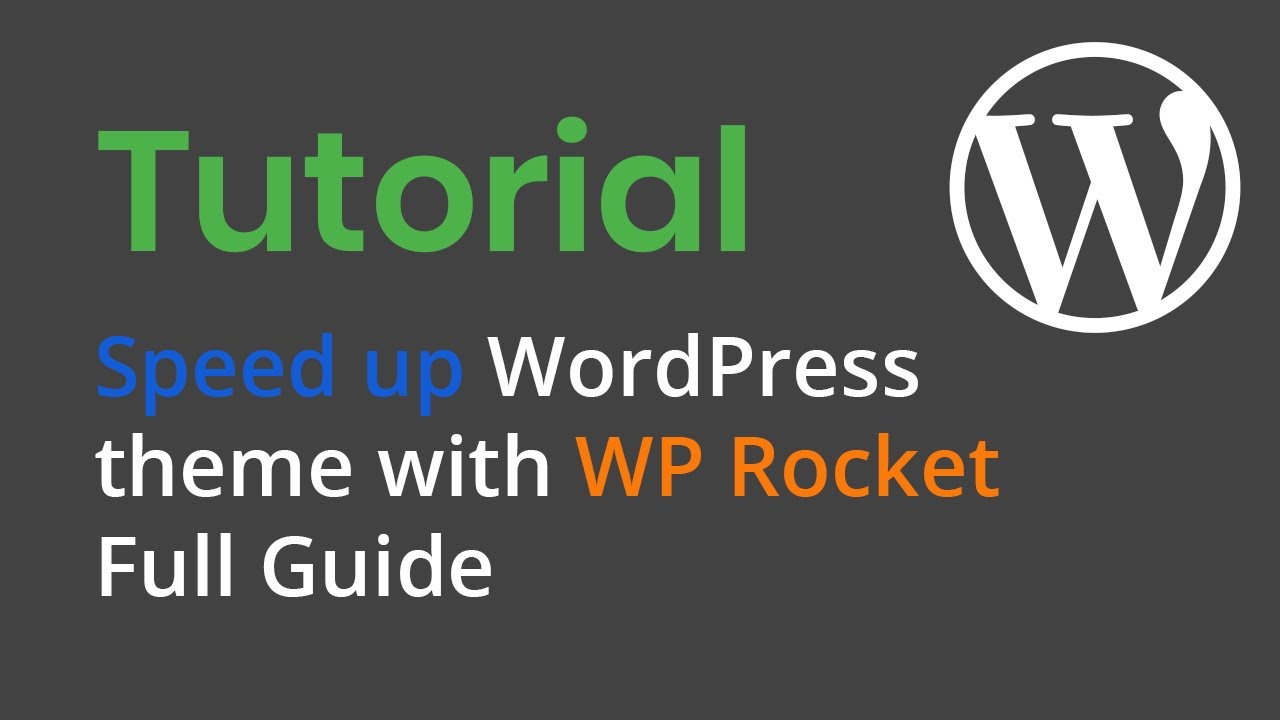 Speed up WordPress theme WP Rocket - Full Guide - YouTube