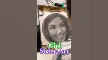 How To Make String Art Tutorial/Nail And Thread String Art By Me/Amazing String Art#shorts#art #girl