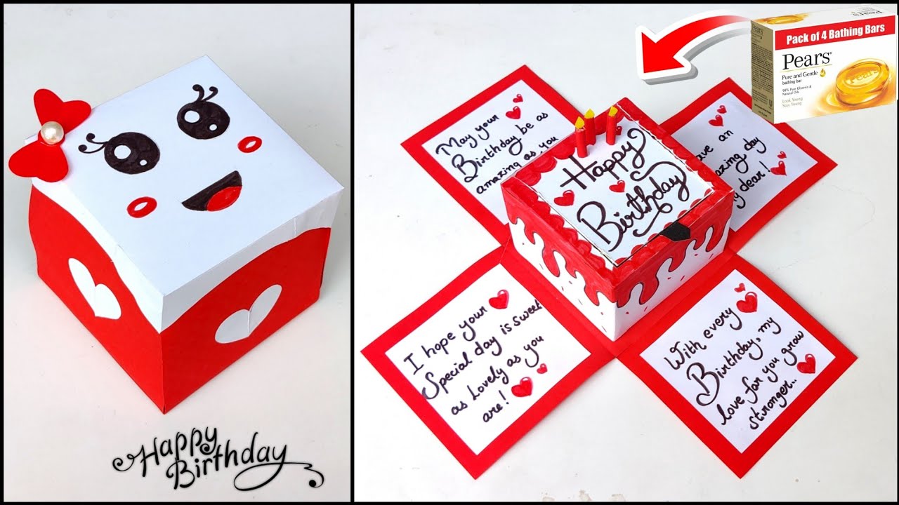 DIY Happy Birthday gift box idea / Birthday greeting card handmade 2025 ...