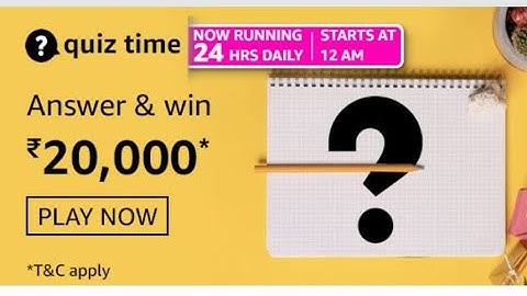 Amazon Quiz Answers Today | 20 August  2021