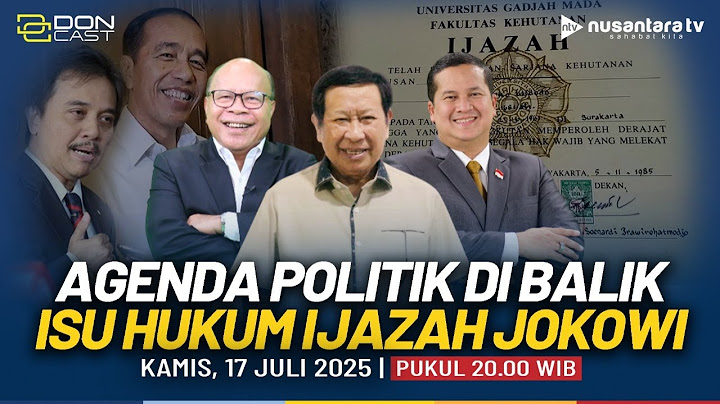 [LIVE] Ijazah Jokowi, Antara Isu Hukum dan Agenda Politik | DON CAST