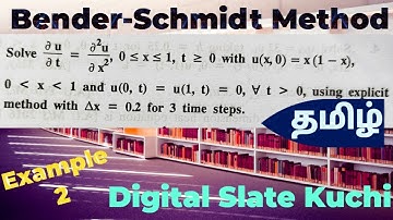 Bender-Schmidt Method or Explicit Method//Engineering Maths// Tamil Language