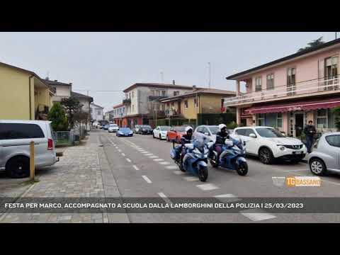 FESTA PER MARCO, ACCOMPAGNATO A SCUOLA DALLA LAMBORGHINI DELLA POLIZIA | 25/03/2023