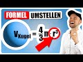 Kugelvolumen nach r umstellen! || Formeln umstellen