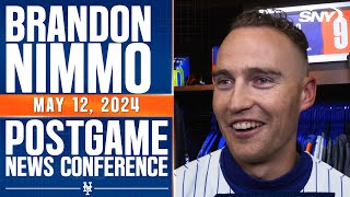 Brandon Nimmo on convincing Carlos Mendoza to let him play before hitting Mets' walk off homer | SNY