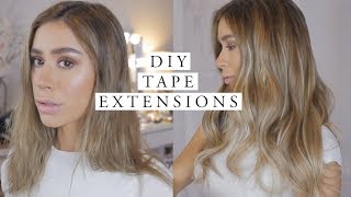 DIY TAPE IN HAIR EXTENSIONS TUTORIAL