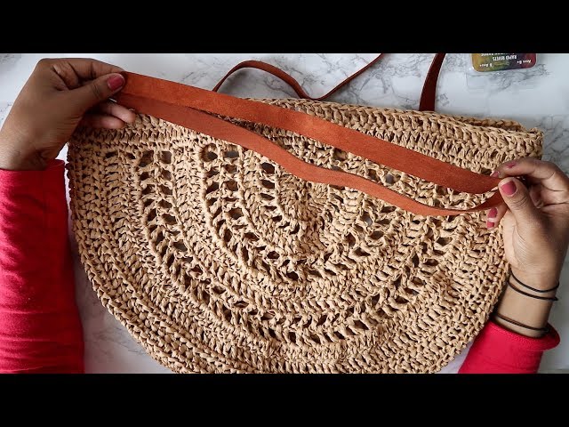 Crochet With Leather: Crochet and Leather Handbags - KnitcroAddict