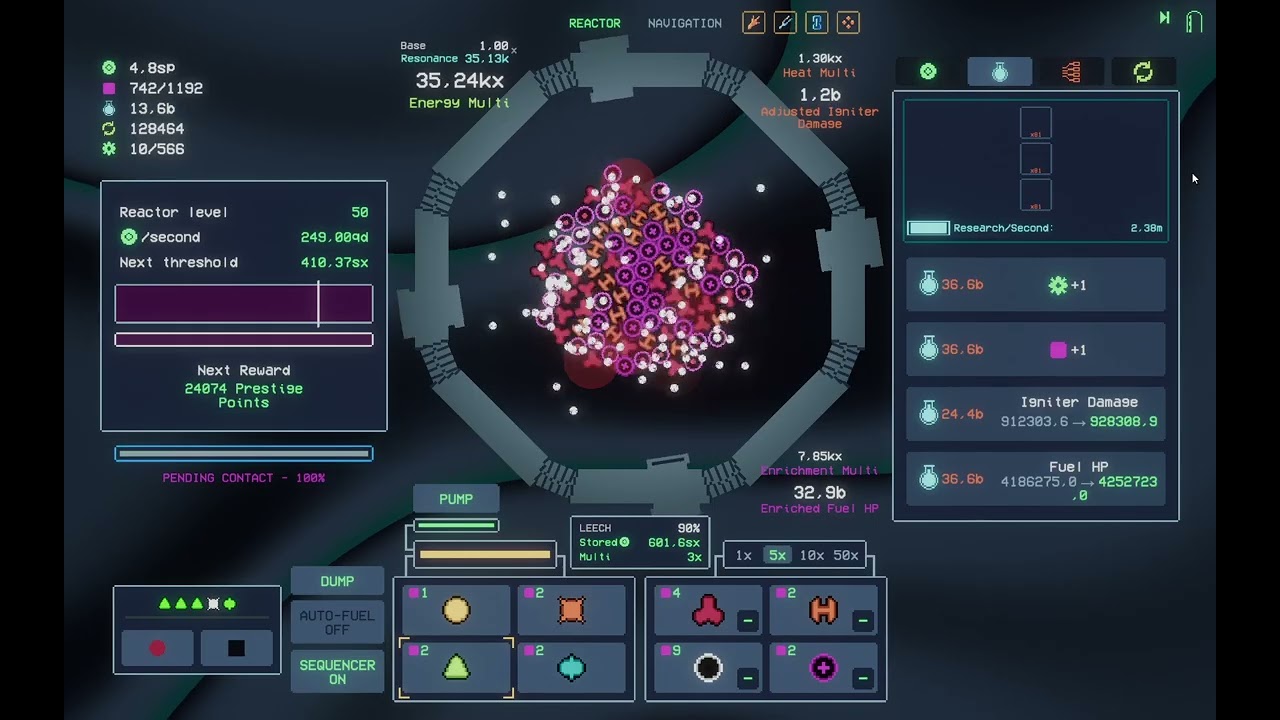 Feed the Reactor - Level 50 erreicht