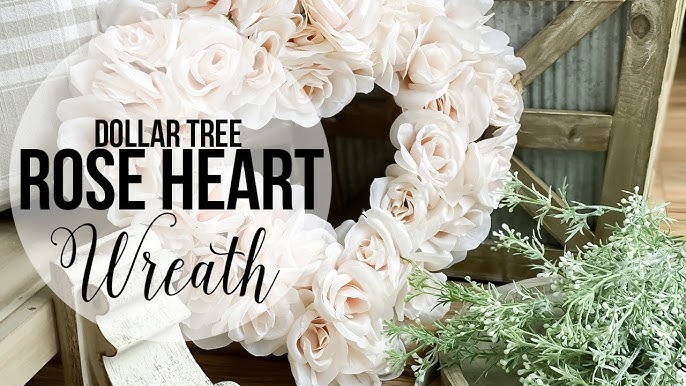 As Is 14 Vintage Rose Heart-Shaped Wreath by Valerie 