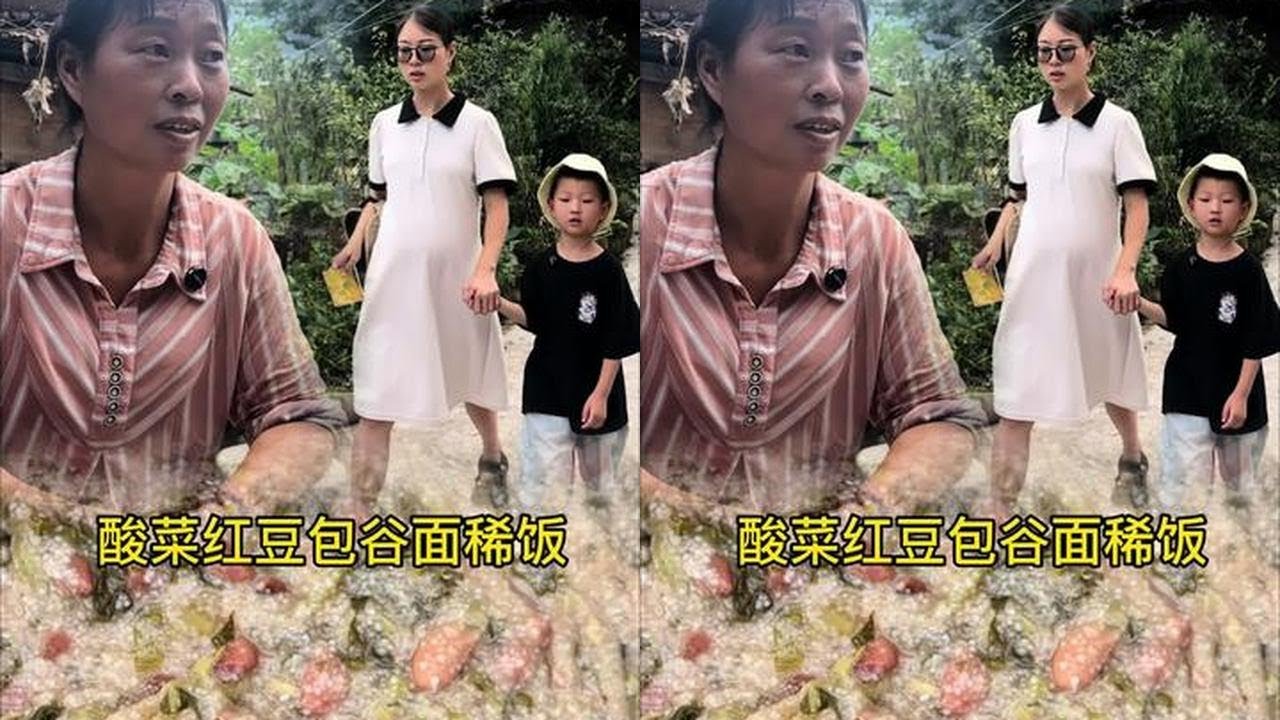 今天32度的天气，带安安打完疫苗，赶紧回家给脚伤的妈妈煮碗红豆酸菜包谷面稀饭，再配上自家种的烧辣椒和烧茄子，别提有多好吃了。#我的乡村生活#记录生活#家庭日常#新农人计划2025