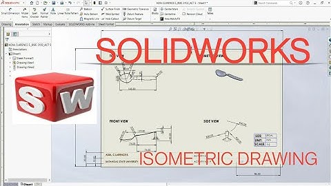 SOLIDWORKS ISOMETRIC DRAWING #9 (STEP BY STEP)