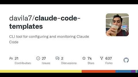 GitHub - davila7/claude-code-templates: CLI tool for configuring and monitoring Claude Code