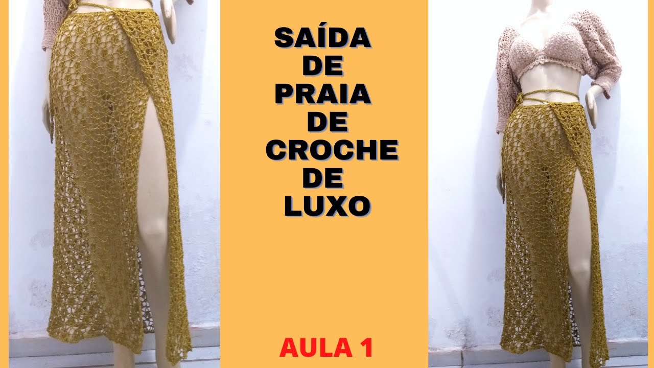 SAIDA DE PRAIA DE CROCHE LUXO VIDEO 1 #ARACELLYCOSTAMODACROCHE #SAIDADEPRAIA #SAIADECROCHE