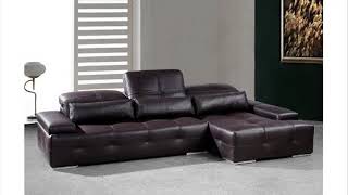 Sorrento Modern Chocolate Brown Sectional Sofa