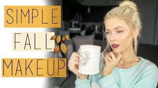 AFFORDABLE FALL MAKEUP || Simple Eye + Vampy Lip || Hallie Anne