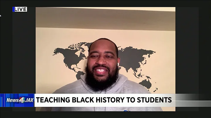 Jason Vaughn teaching Black History to students