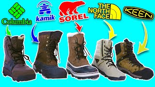 Top 5 Winter Boots CUT IN HALF  Sorel vs Columbia vs North Face vs Keen vs Kamik