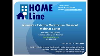 7/28/21 COVID-19 Eviction moratorium phaseout webinar: guest speaker landlord attorney Kim Tennyson