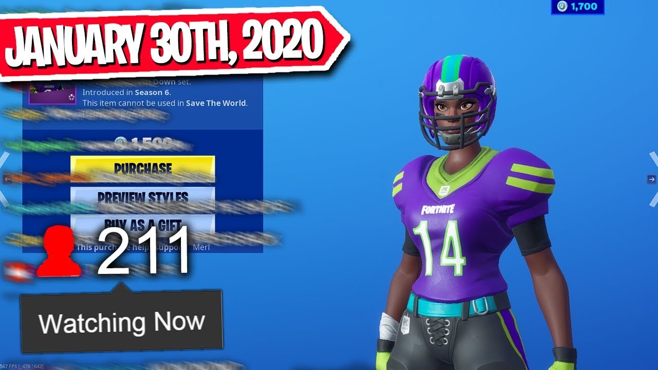 MASSIVE NFL SHOP STRINGRAY Viewers React To Fortnite Item Shop January 30th 2020 YouTube