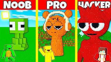 SPRUNKI MAIZEN Build Battle In Minecraft - NOOB VS PRO CHALLENGE - Maizen Mizen Mazien Parody