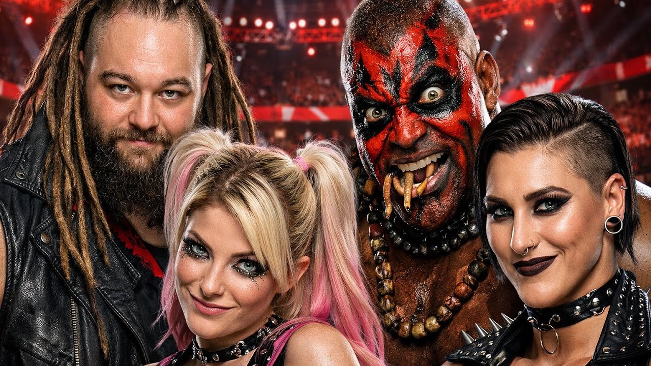 Full Match - Bray Wyatt, Alexa Bliss Vs Rhea Ripley, Boogeyman #wwe #wwe2k25 #games #shorts #gaming