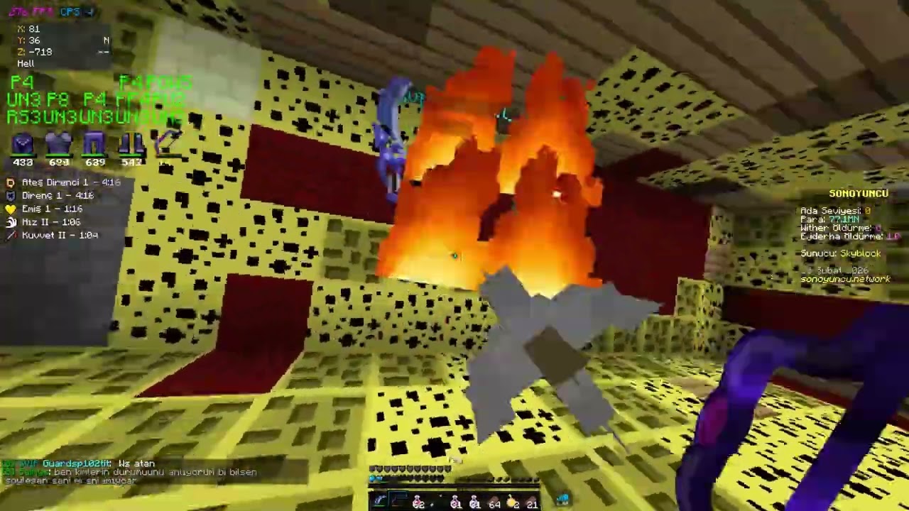 SonOyuncu SkyBlock Nether PvP #4 #sonoyuncu #skyblock