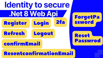 .net core web api authentication with identity | secure .net 8