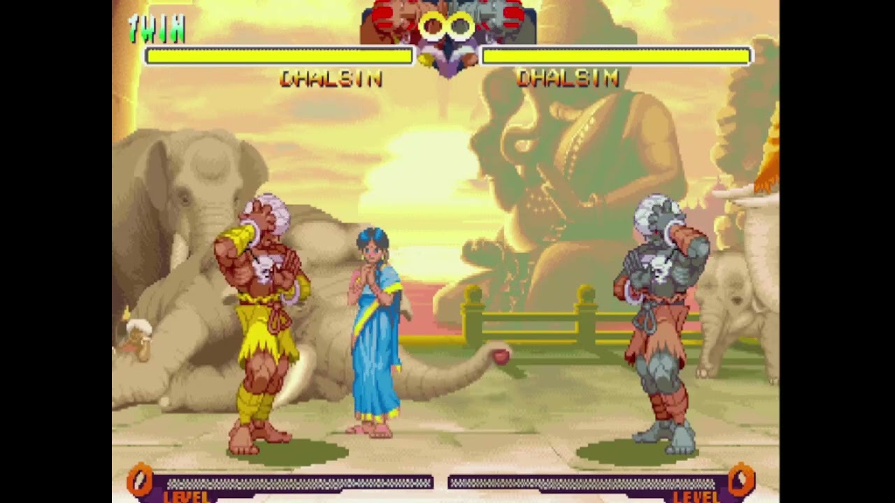 Street Fighter Alpha 2 - Dhalsim (Intro & Win Poses)