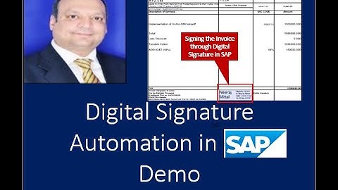 Digital Signature Automation (DSC) in SAP: Demo by G-Inditure SAP Consulting