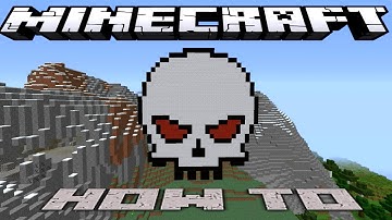 Minecraft ~8 Bit~ HOW TO : Skull #1 ( Tutorial ) /W Killerkev