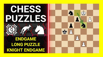 Chess Puzzles to Practice. Themes: Endgame, Long puzzle, Knight endgame. Learn Chess