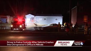 Driver in custody after vehicle crashes into chiropractor s office in Millvale