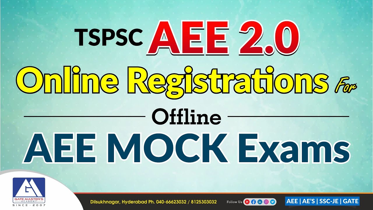 OFFLINE AEE-MOCK EXAM REGISTRATION IN ONLINE  | GM ACADEMY | APPSC & TSPSC | AEE, AE & POLY. LECT