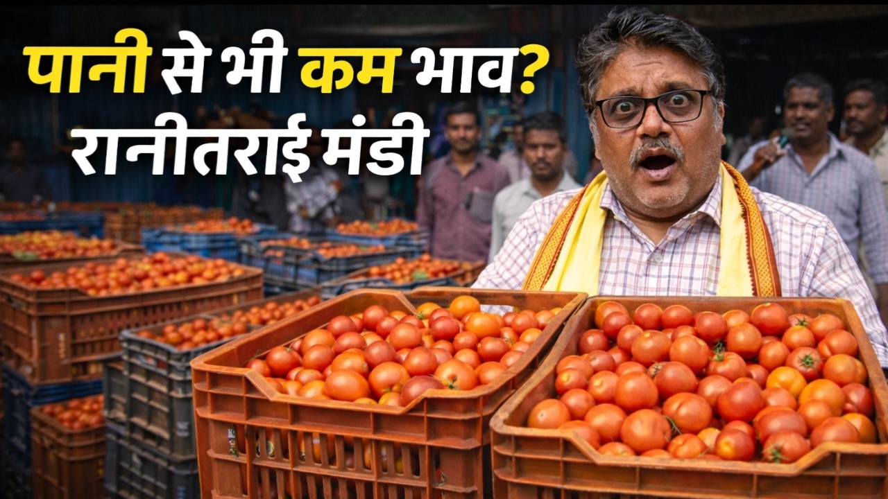 पानी से भी कम टमाटर भाव? | Ranitarai Sabjee Mandi CG 🍅