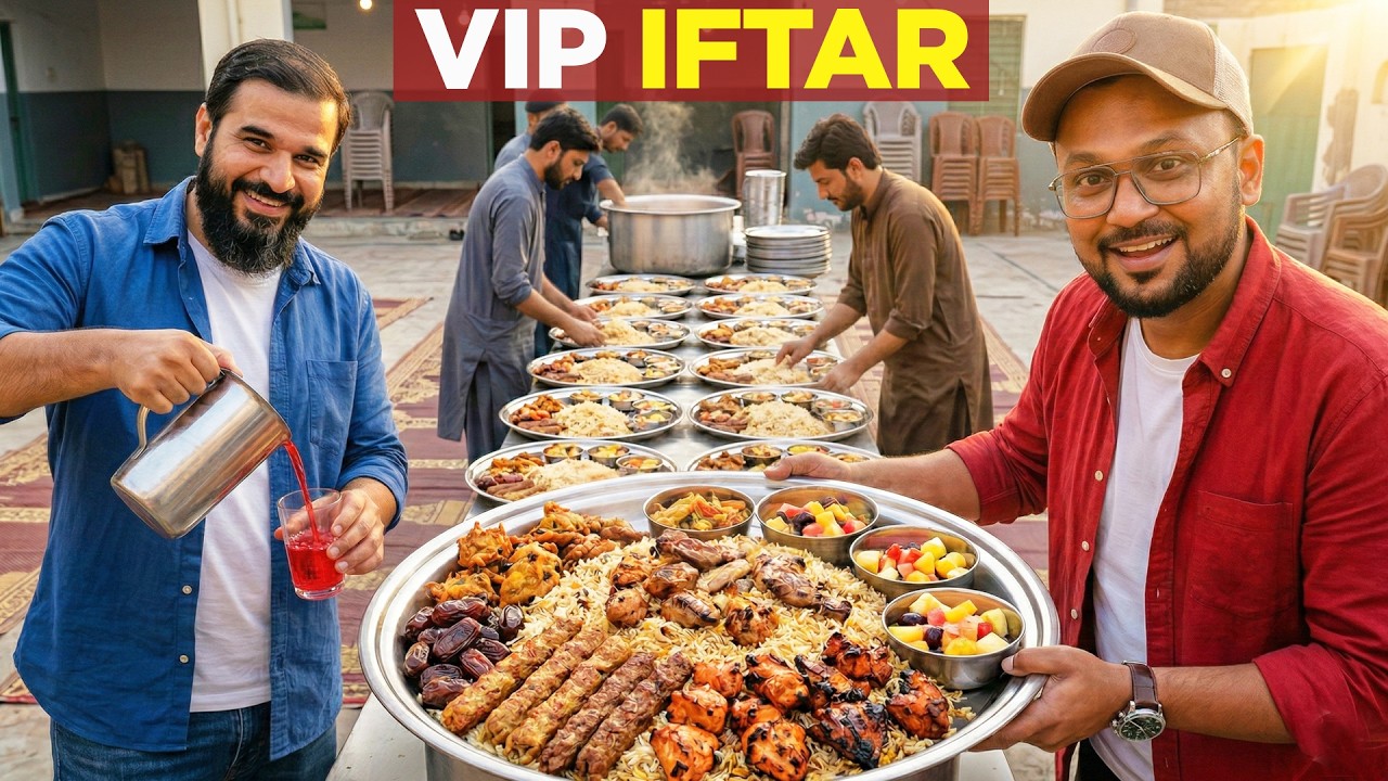 500 VIP Iftar Thali Preparation with @MustafaHanif  | Dumba Pulao & Prawn Biryani Sehri in Ramzan