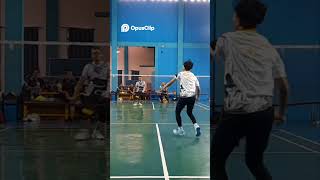 Badminton Serve & Rally Intense Action, Epic Point! #badminton #badmintonlovers #tepok #shorts