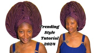 Trending Gele Tutorial 2024 ( WATCH NOW )#youtubemadeforyou #geletutorial #trending #bestdiy