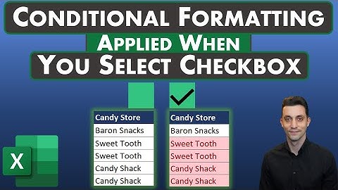 Excel Tips - Apply Conditional Formatting When You Select a Checkbox