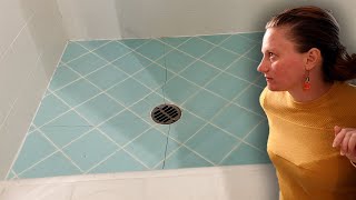 MY SHOWER FLOOR IS CRACKED!!! Can it be repaired??? by TileCoach 58,568 views 6 months ago 24 minutes