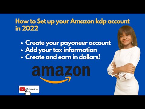 How to set up your Amazon kdp account video 1